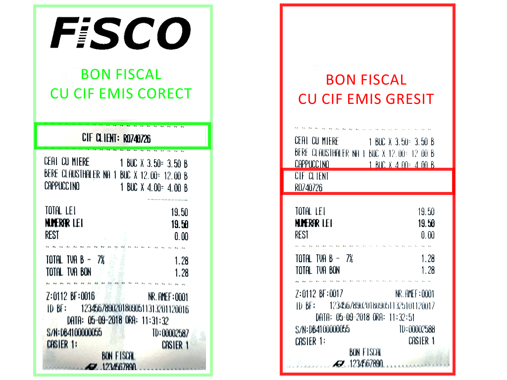 bon fiscal cu cif